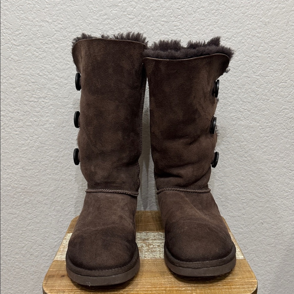 UGG Bailey Button Triplet Three Button Brown Boot… - image 3